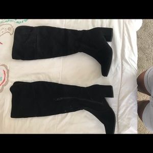 Black knee high boots
